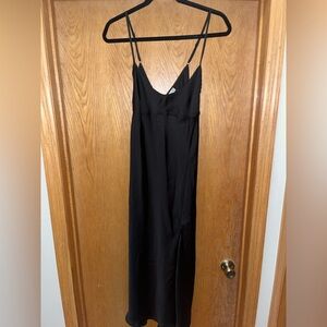Free People Intimately Black Slip Dress Size L